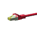 RJ45 Netzwerkkabel S/FTP (PiMF), mit CAT 7 Rohkabel, Rot, 2m
