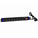 19” Steckdosenleiste mit Schalter - 8 fach- Italien
