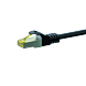 RJ45 Netzwerkkabel S/FTP (PiMF), mit CAT 7 Rohkabel, Schwarz, 5m