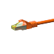 RJ45 Netzwerkkabel S/FTP (PiMF), mit CAT 7 Rohkabel, Orange, 7,50m