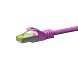 RJ45 Netzwerkkabel S/FTP (PiMF), mit CAT 7 Rohkabel, Rosa, 30m