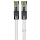 RJ45 Netzwerkkabel S/FTP (PiMF), mit CAT 8 Rohkabel, Weiß, 0,50m