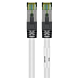 RJ45 Netzwerkkabel S/FTP (PiMF), mit CAT 8 Rohkabel, Weiß, 1m