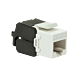 CAT6a UTP Keystone Netzwerkstecker - Toolless - Schwarz-Weiß
