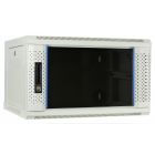 6 HE Serverschrank, Wandgehäuse, mit Glastür, Weiß, (BxTxH) 600 x 450 x 367 mm 