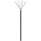 CAT6 Outdoor Netzwerkkabel, U/UTP, AWG 23/1 (Starrleiter), 100 Meter, Schwarz, CCA