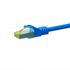 RJ45 Netzwerkkabel S/FTP (PiMF), mit CAT 7 Rohkabel, Blau, 0,25m