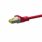 RJ45 Netzwerkkabel S/FTP (PiMF), mit CAT 7 Rohkabel, Rot, 0,50m