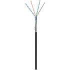 CAT6 Outdoor Netzwerkkabel, S/FTP, AWG 23/1 (Starrleiter), 305 Meter, Schwarz, CCA