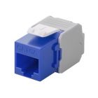 CAT6a UTP Keystone Netzwerkstecker - Toolless - Blau