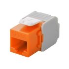 CAT6a UTP Keystone Netzwerkstecker - Toolless - Orange