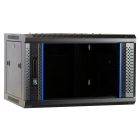 6 HE Serverschrank, Wandgehäuse, mit Glastür (BxTxH) 600 x 450 x 367mm 