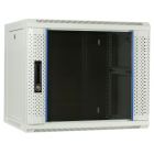 9 HE Serverschrank, Wandgehäuse, mit Glastür, Weiß, (BxTxH) 600 x 450 x 500mm 