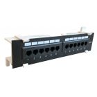 CAT 5e Wand patchpanel, 12-fach UTP