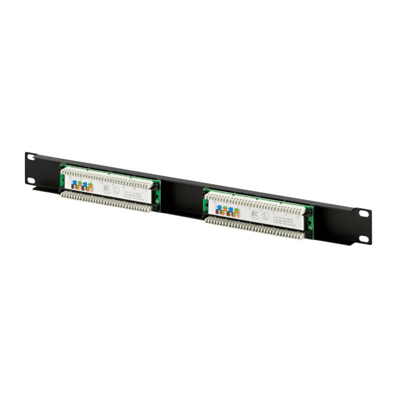 CAT 5e, UTP Netzwerk-Patchpanel, 19”, 16-fach.