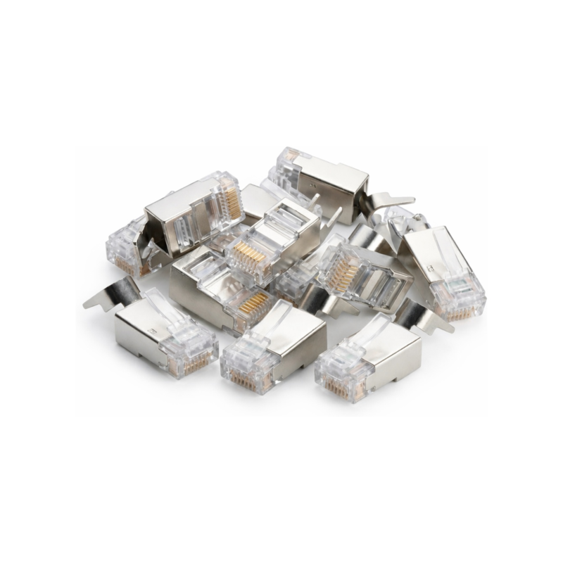 DANICOM SFTP RJ45 CAT6a Netzwerkstecker - für Starrleiter - 10 Stück