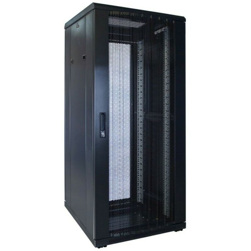 27 HE 19” Serverschrank, mit perforierter Fronttür (BxTxH) 600 x 600 x 1400mm