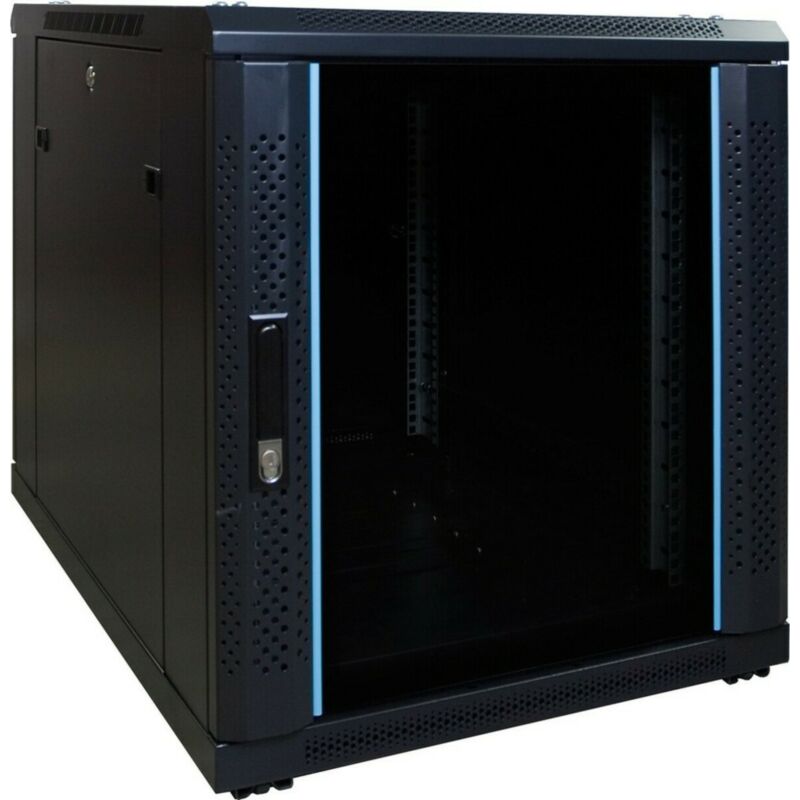 12 HE, kleiner Serverschrank, mit Glastür (BxTxH) 600 x 800 x 720 mm