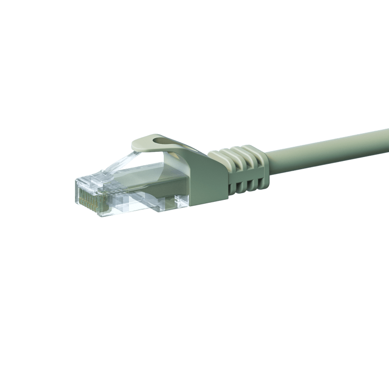 CAT5e Netzwerkkabel, U/UTP, 1.50 meter, Grau, 100% Kupfer