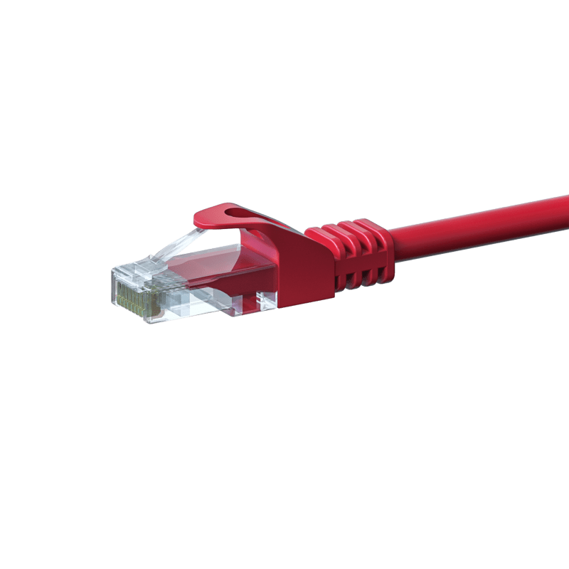 CAT5e Netzwerkkabel, U/UTP, 1 meter, Rot, 100% Kupfer