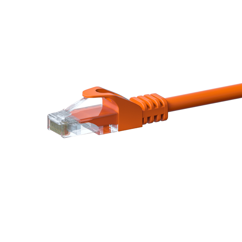 CAT5e Netzwerkkabel, U/UTP, 15 meter, Orange, 100% Kupfer