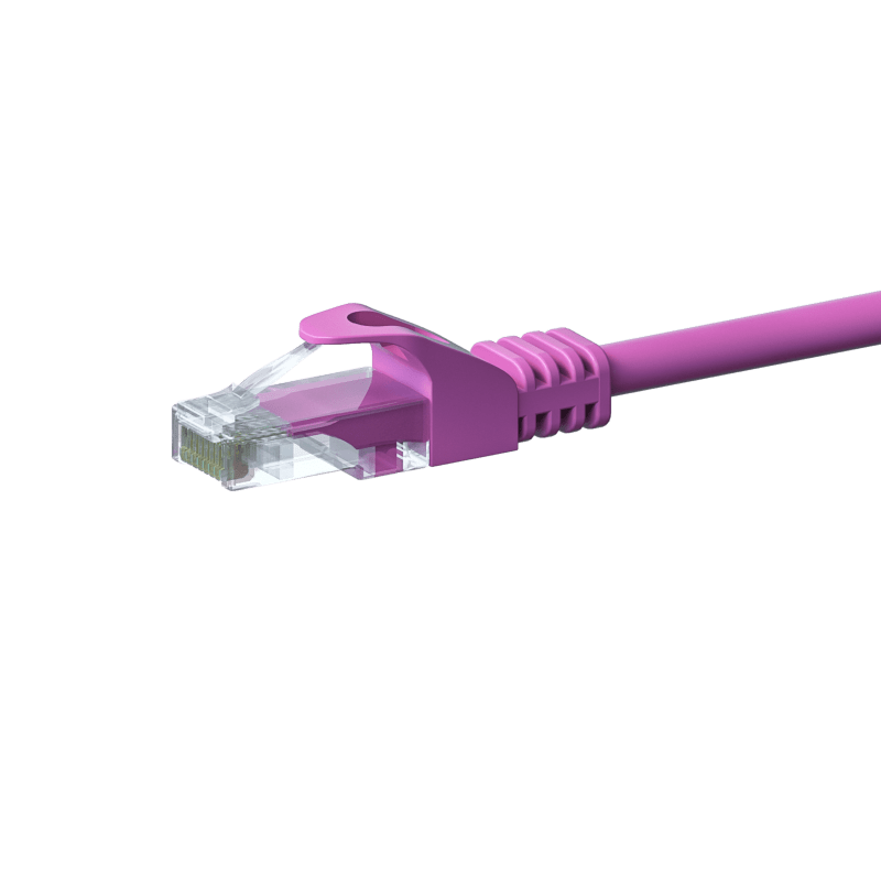 CAT5e Netzwerkkabel, U/UTP, 0.50 meter, Rosa, 100% Kupfer