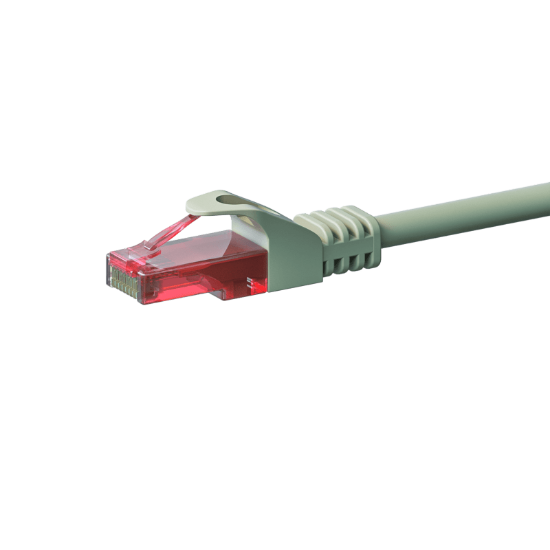 CAT6 Netzwerkkabel, U/UTP, 20 meter, Grau, 100% Kupfer