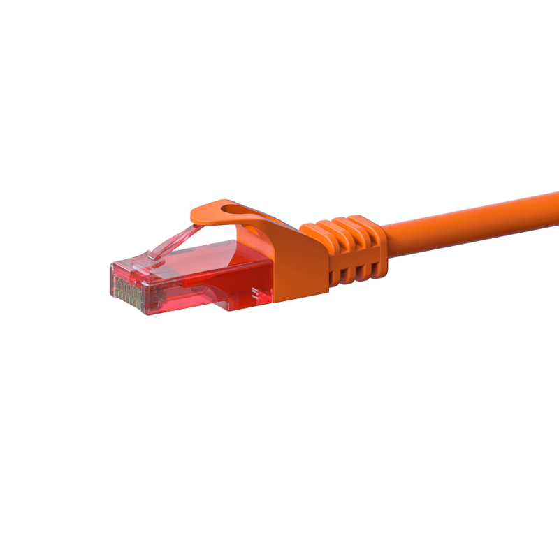CAT6 Netzwerkkabel, U/UTP, 0,25 Meter, Orange, 100% Kupfer
