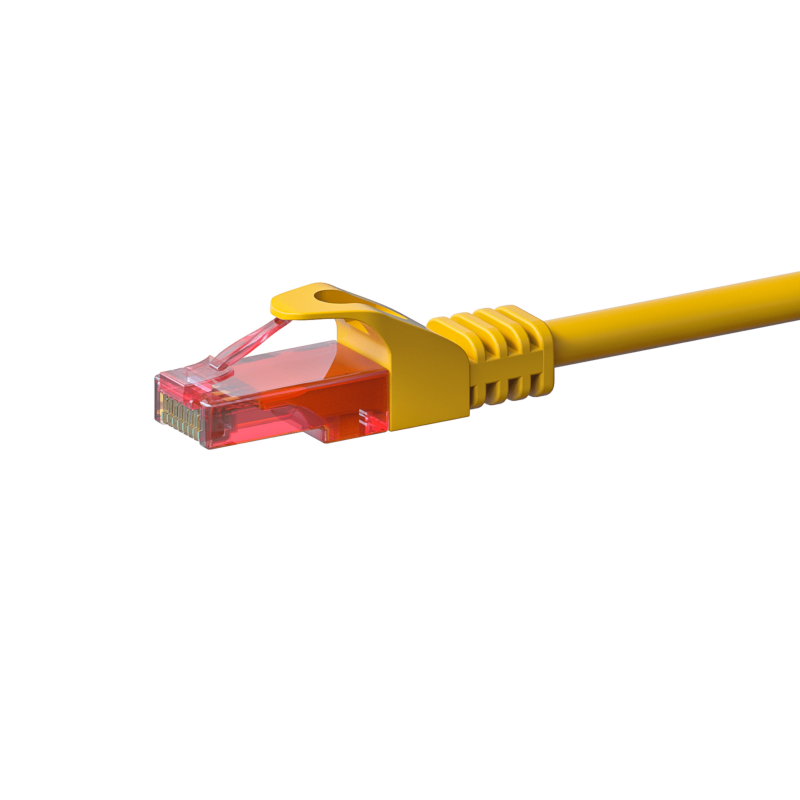 CAT6 Netzwerkkabel, U/UTP, 10 meter, Gelb, 100% Kupfer