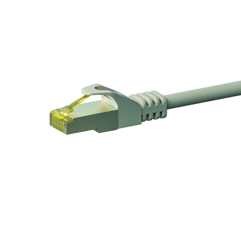 RJ45 Netzwerkkabel S/FTP (PiMF), mit CAT 7 Rohkabel, Grau, 1m