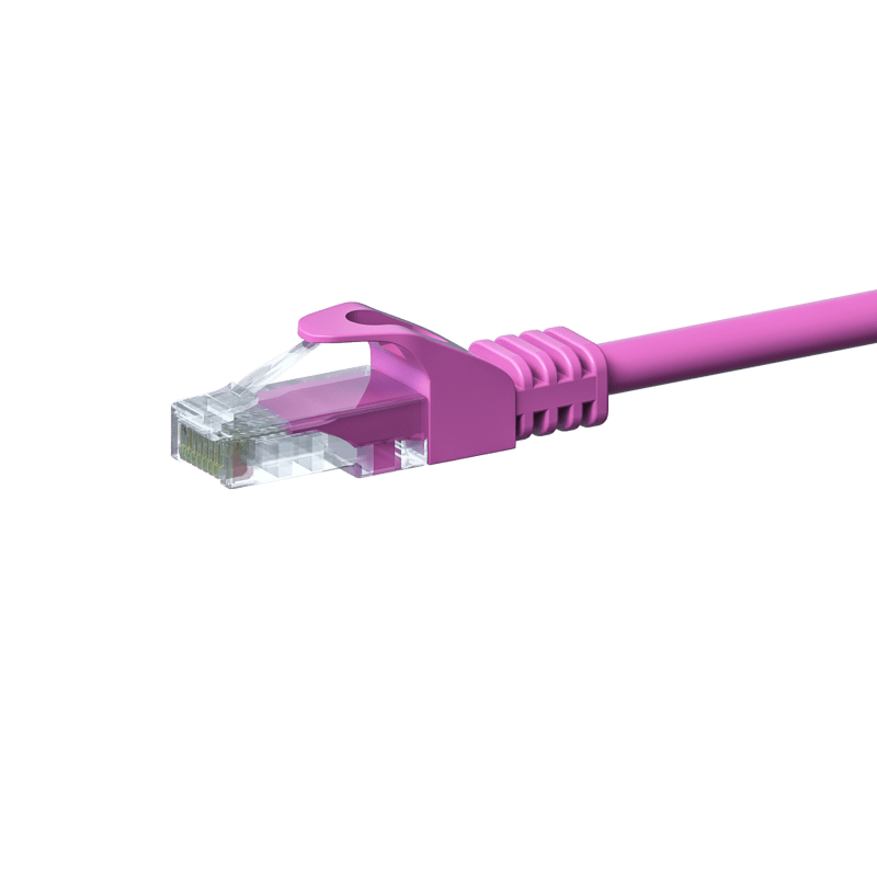 CAT 5e Netzwerkkabel U/UTP – 7,50 Meter -  Rosa - CCA