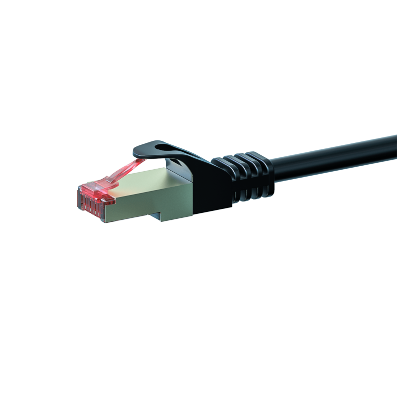 CAT 6 Netzwerkkabel LSOH - S/FTP - 0,25 Meter - Schwarz