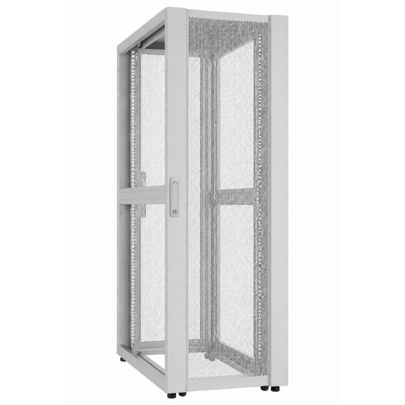 48 HE 19” Datacenter Serverschrank, mit perforierter Fronttür (BxTxH) 600 x 1200 x 2250mm Grau
