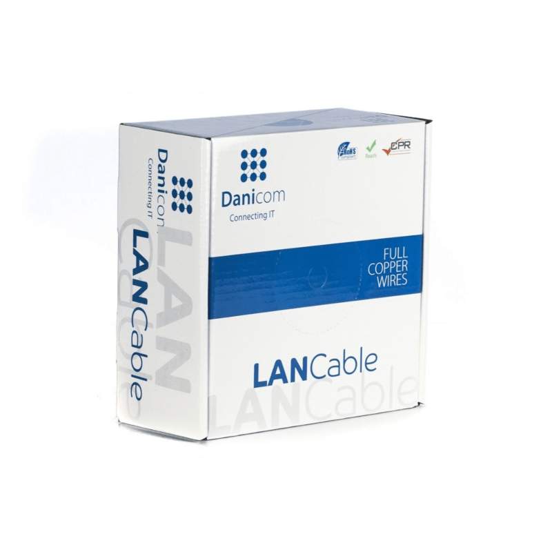 DANICOM CAT6A UTP 50m Außenkabel Starrleiter - PE (Fca)