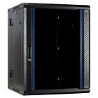 15 HE Serverschrank, wendbares Wandgehäuse mit Glastür (BxTxH) 600 x 600 x 770mm