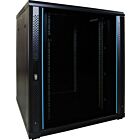 18 HE 19” Serverschrank, mit Glastür (BxTxH) 800 x 800 x 1000mm