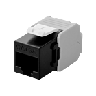 CAT6a UTP Keystone Netzwerkstecker - Toolless- Schwarz