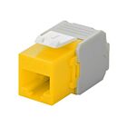 CAT6a UTP Keystone Netzwerkstecker - Toolless - Gelb