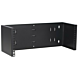 4 HE, 19” Montagerahmen für Wandbefestigungen ohne Schaniere - 180mm Tief