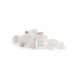 CAT6 Pass Through RJ45 Netzwerkstecker - ungeschirmt - für flexible Kabel 10 Stück