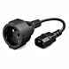 Stromkabel AC-Stecker auf C14 Typ E 0,15 m Adapter – Schutzkontakt