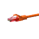 CAT6 Netzwerkkabel, U/UTP, 0,15 Meter, Orange, 100% Kupfer