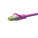 RJ45 Netzwerkkabel S/FTP (PiMF), mit CAT 7 Rohkabel, Rosa, 0,25m