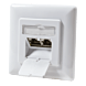 Dose Unterputz Cat. 6/ Class E zweifach, geschirmt, 2 x RJ45 Weiß