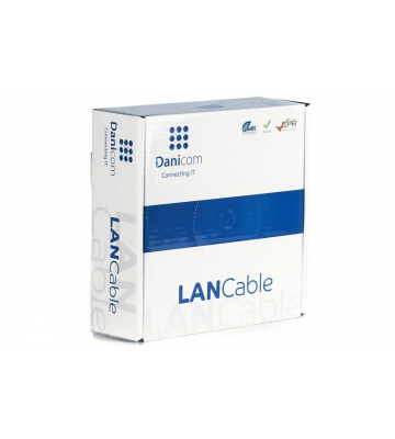 CAT5e F/UTP 50m auf Spule gewicktelt flexibel grau CCA