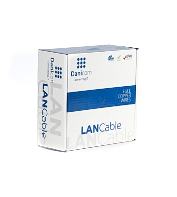 DANICOM CAT6A FTP 100m Außenkabel Starrleiter - PE (Fca)