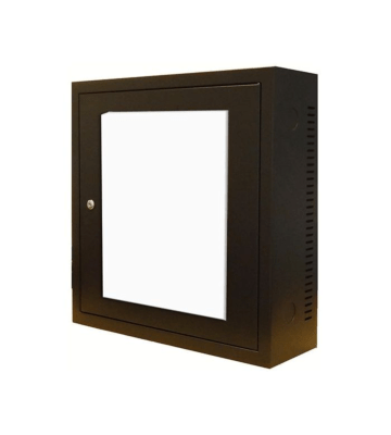 3U Wandschrank mit Glastür 185mm tief