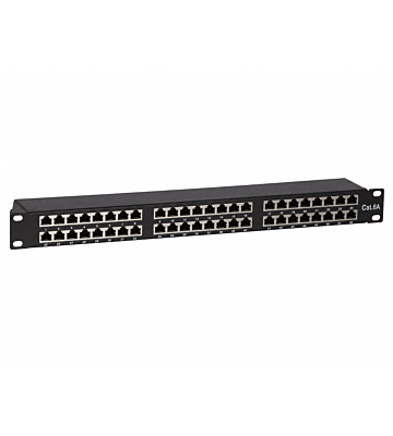 CAT 6a, STP Netzwerk-Patchpanel, 19”, 48-fach.