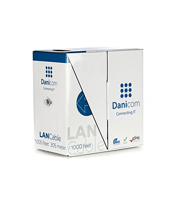 CAT6 Netzwerkkabel, S/FTP, AWG 23/1 (Starrleiter), 305 Meter, Grau, CCA