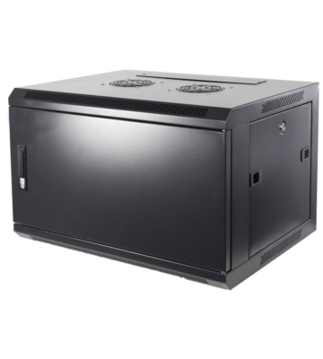 6 HE Serverschrank, Wandgehäuse, mit Metalltür (BxTxH) 600 x 600 x 367mm